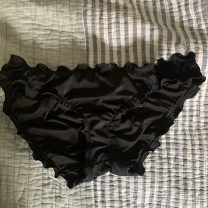 Victoria’s Secret Black Ruffle Bikini Bottom